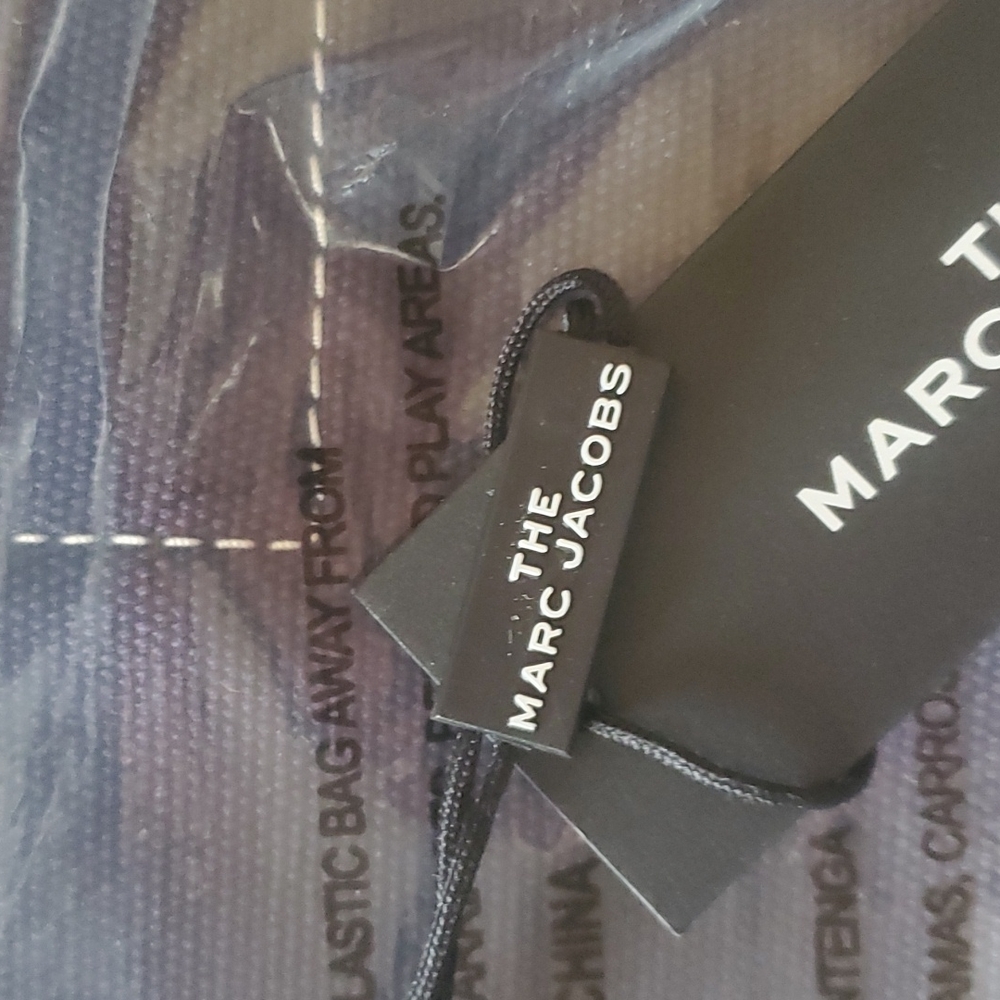 Marc jacobs hp 2026 navy blue  cotton  logo tote bagged  warranty taile large - Picture 11 of 11